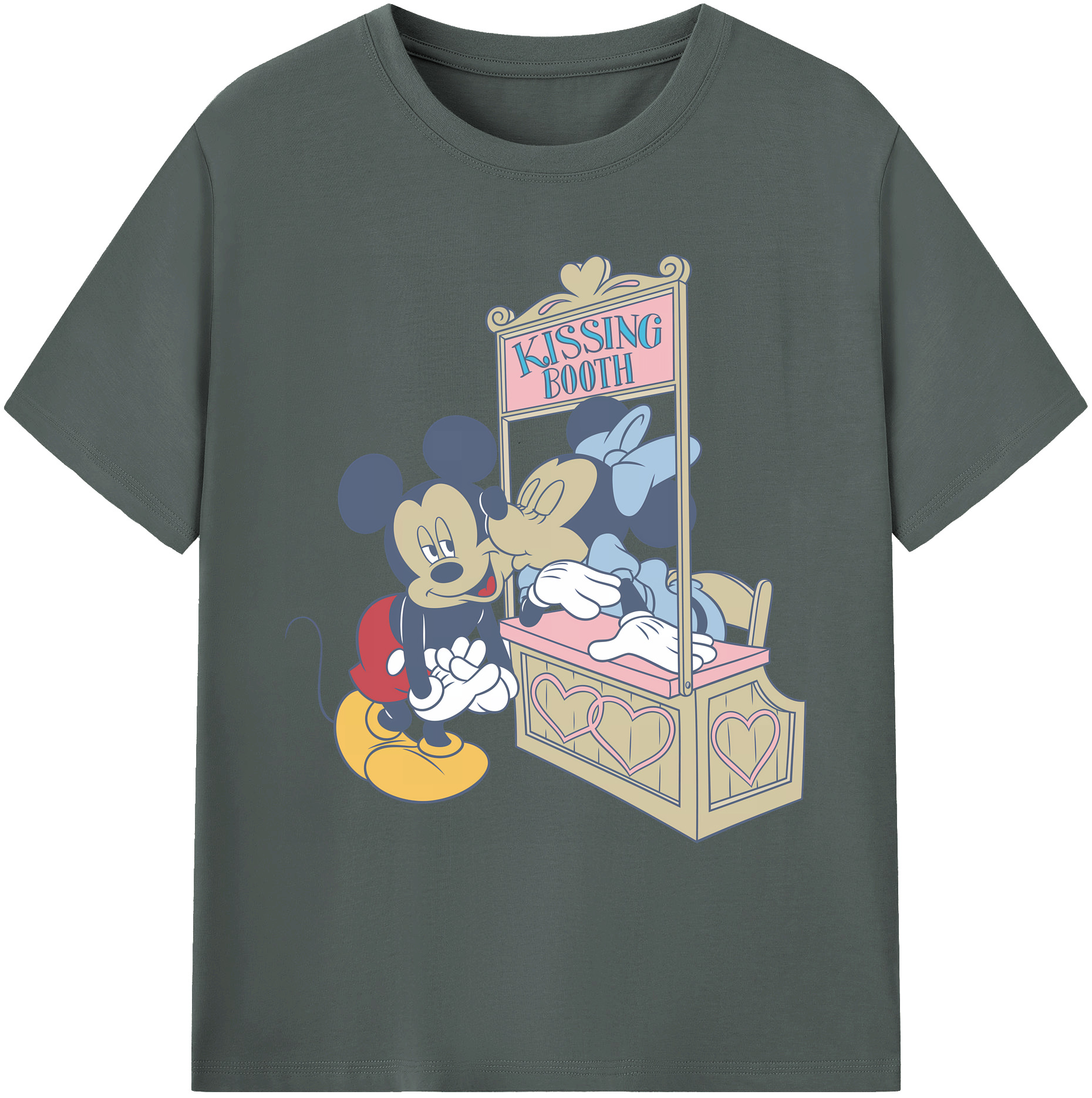 ミッキーマウス Mickey Mouse 綿100％ メンズ半袖Tシャツ｜肌触りやわらか＆通気性